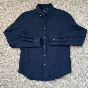 Club Monaco Men’s Slim Navy Blue Flannel Size Small